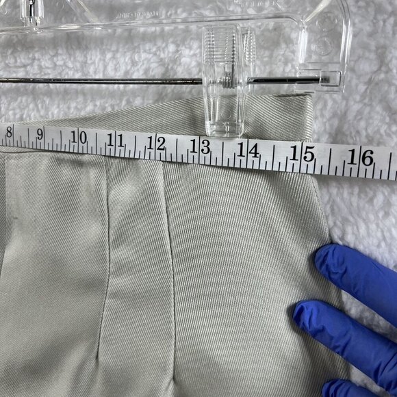 Talbots Pure Silk Pants Size 8 off white Side Zip Straight Leg Career Business - Picture 10 of 16